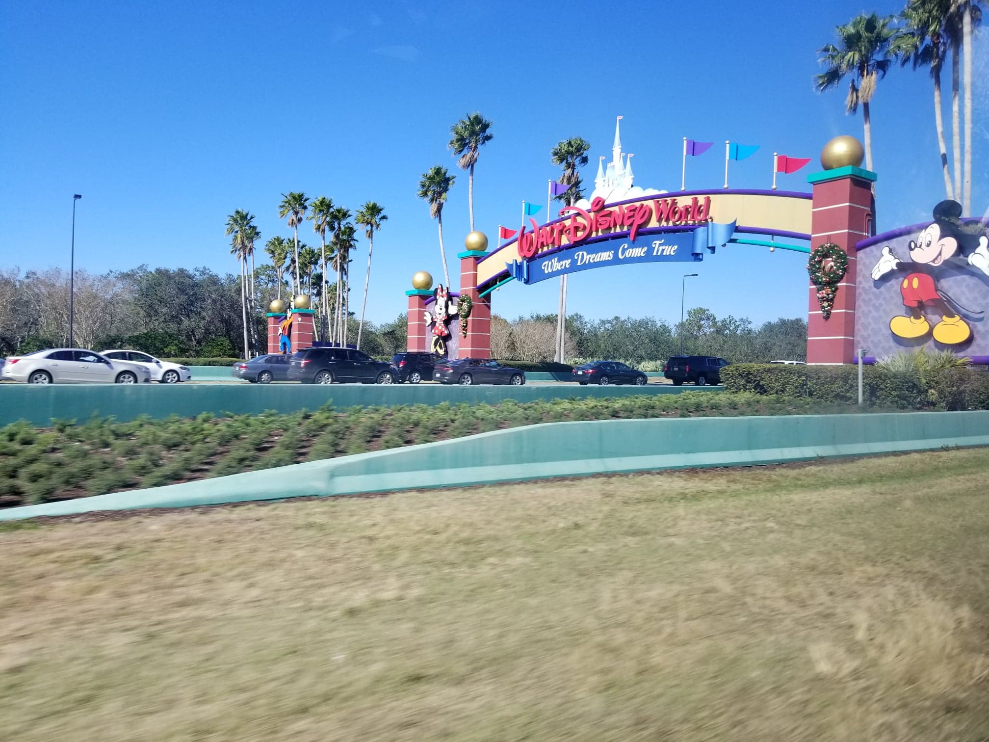 Walt Disney Wolrd where dreams come true entrance gate in Orlando, FL