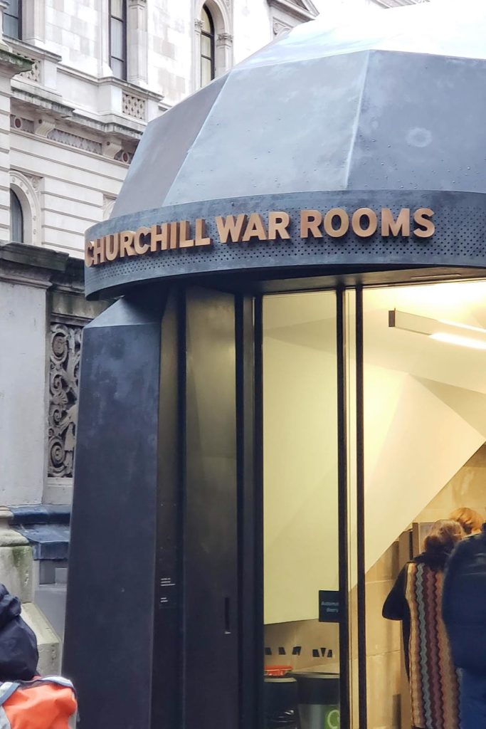 Entrance to Churchill War Rooms in London