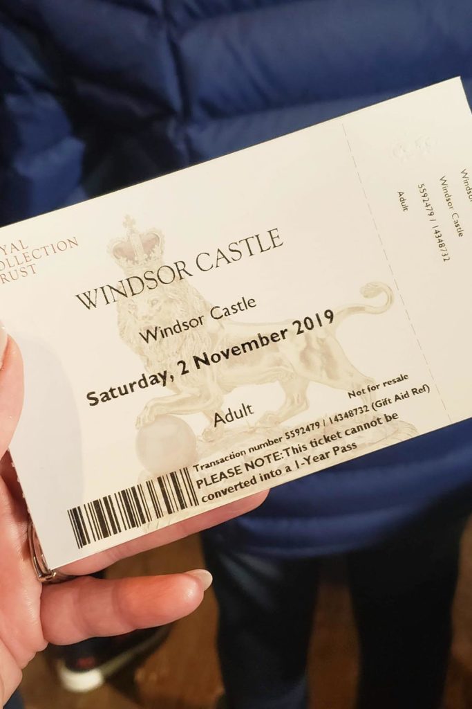 Ticket to enter Windsor Castle