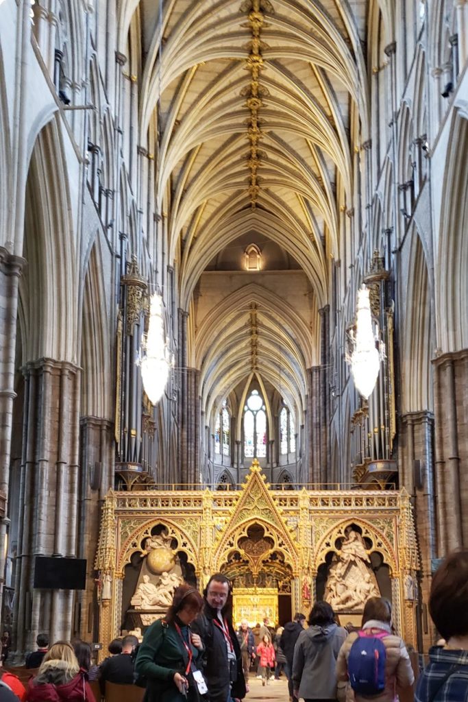 View of the nave of Westminster Abbey
